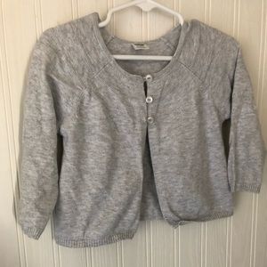 Gray girls cardigan sweater